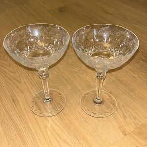 Vintage Crystal Rogaska Gallic Champagne Glasses